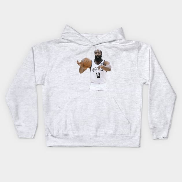 James Harden Sixers Kids Hoodie by SharonTheFirst